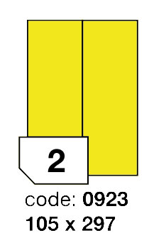 Samolepící etikety Rayfilm Office 105x297 mm 300 archů, matně žlutá, R0121.0923D