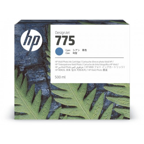 Inkoustová cartridge HP 1XB17A, DesignJet Z6 Pro, cyan, 775, originál