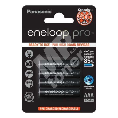 Baterie Panasonic Eneloop, AAA, 1.2V, 900 mAh, blistr, 4-pack 1