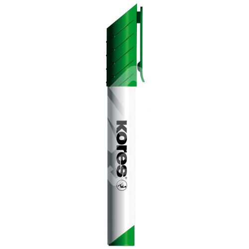 Kores K-Marker popisovač na bílé tabule a flipcharty, zkosený hrot 3-5 mm, zelený 1