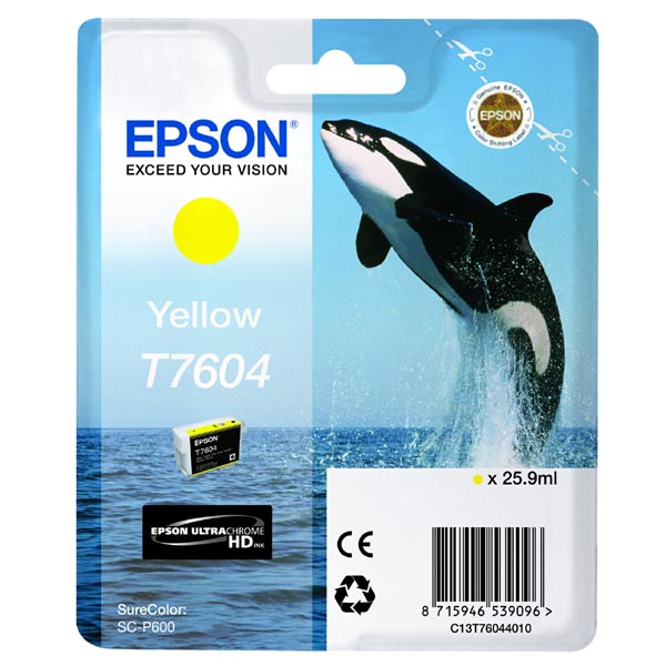 Inkoustová cartridge Epson C13T76044010, SureColor SC-P600, yellow, originál