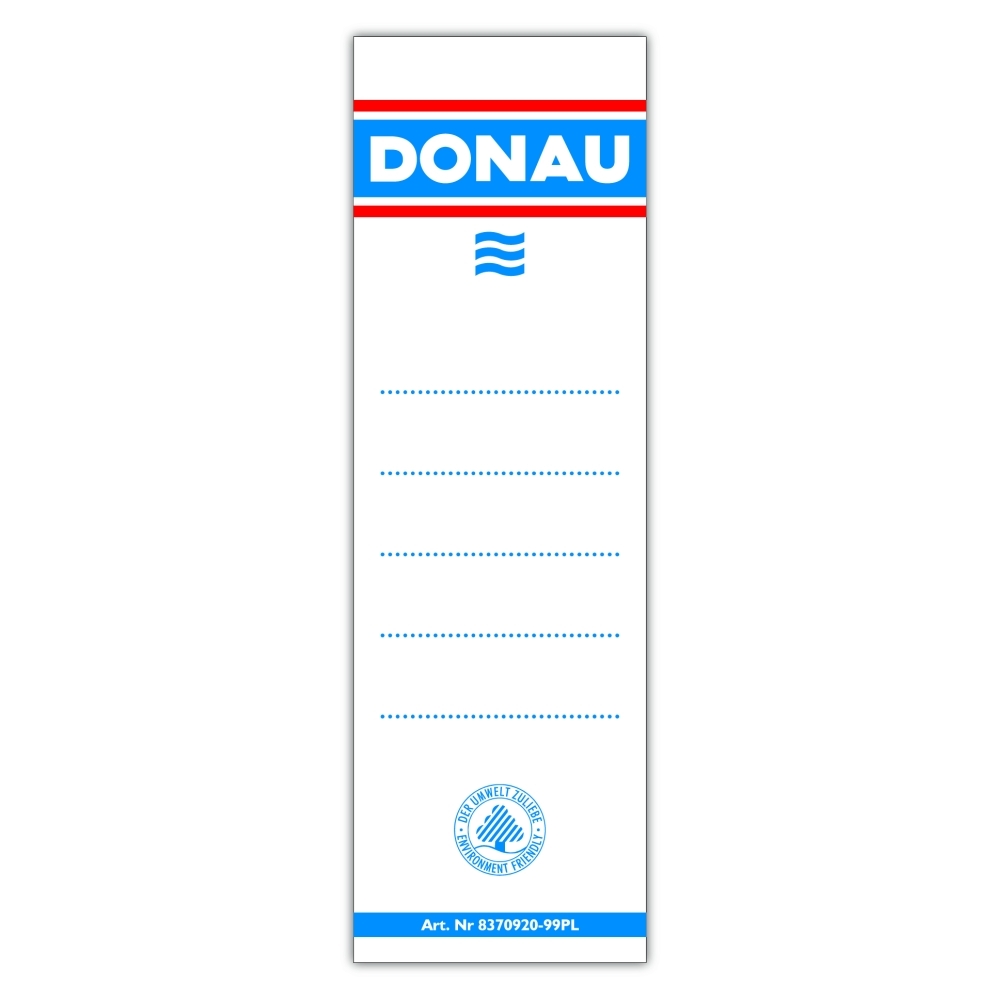 Hřbetní štítky Donau 54 x 153 mm, samolepicí, bílé