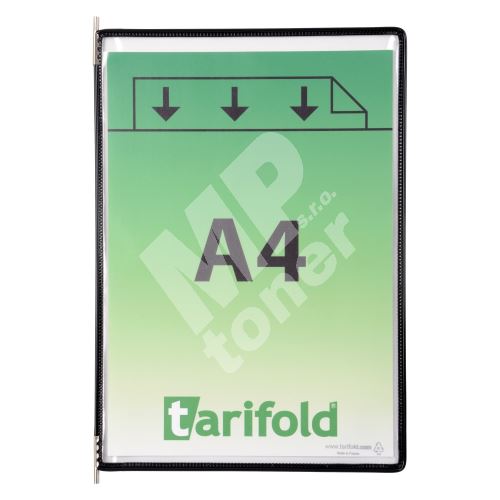Tarifold závěsný rámeček s kapsou, A4, otevřený shora, černý, 10 ks 1
