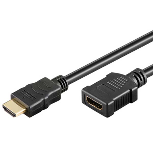 Audio/video kabel HDMI, HDMI F/HDMI M, 5m, zlacené konektory, No Name
