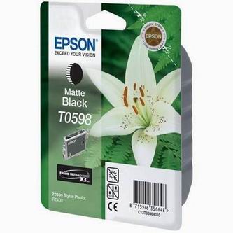 Inkoustová cartridge Epson C13T059840, Stylus Photo R2400, matte černá, 1*13ml originál