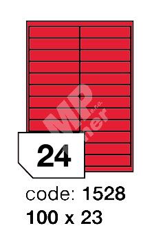 Samolepící etikety Rayfilm Office 100x23 mm 300 archů, fluo červená, R0132.1528D 1