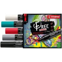 Akrylový popisovač STABILO FREE Acrylic T800C Klínový hrot 4-10 mm - Bold, sada 5 ks Akrylový popisovač STABILO FREE Acrylic T800C Klínový hrot 4-10 mm - Bold, sada 5 ks