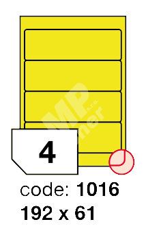 Samolepící etikety Rayfilm Office 192x61 mm 300 archů, fluo žlutá, R0131.1016D 1