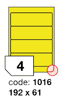 Samolepící etikety Rayfilm Office 192x61 mm 300 archů, fluo žlutá, R0131.1016D