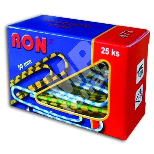 Dopisní spona Ron Zebra 50 mm, 1bal/25ks, 473 1