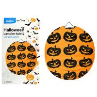Lampion kulatý Luma 25cm HALLOWEEN dýně potisk