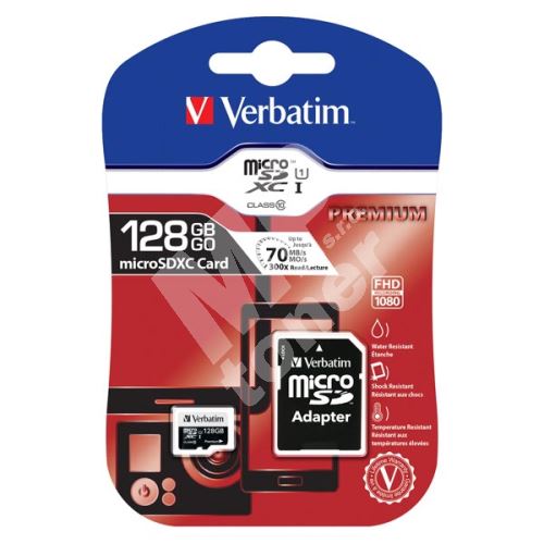 Verbatim micro SDXC 128GB, 44085, Class 10 UHS-I 1
