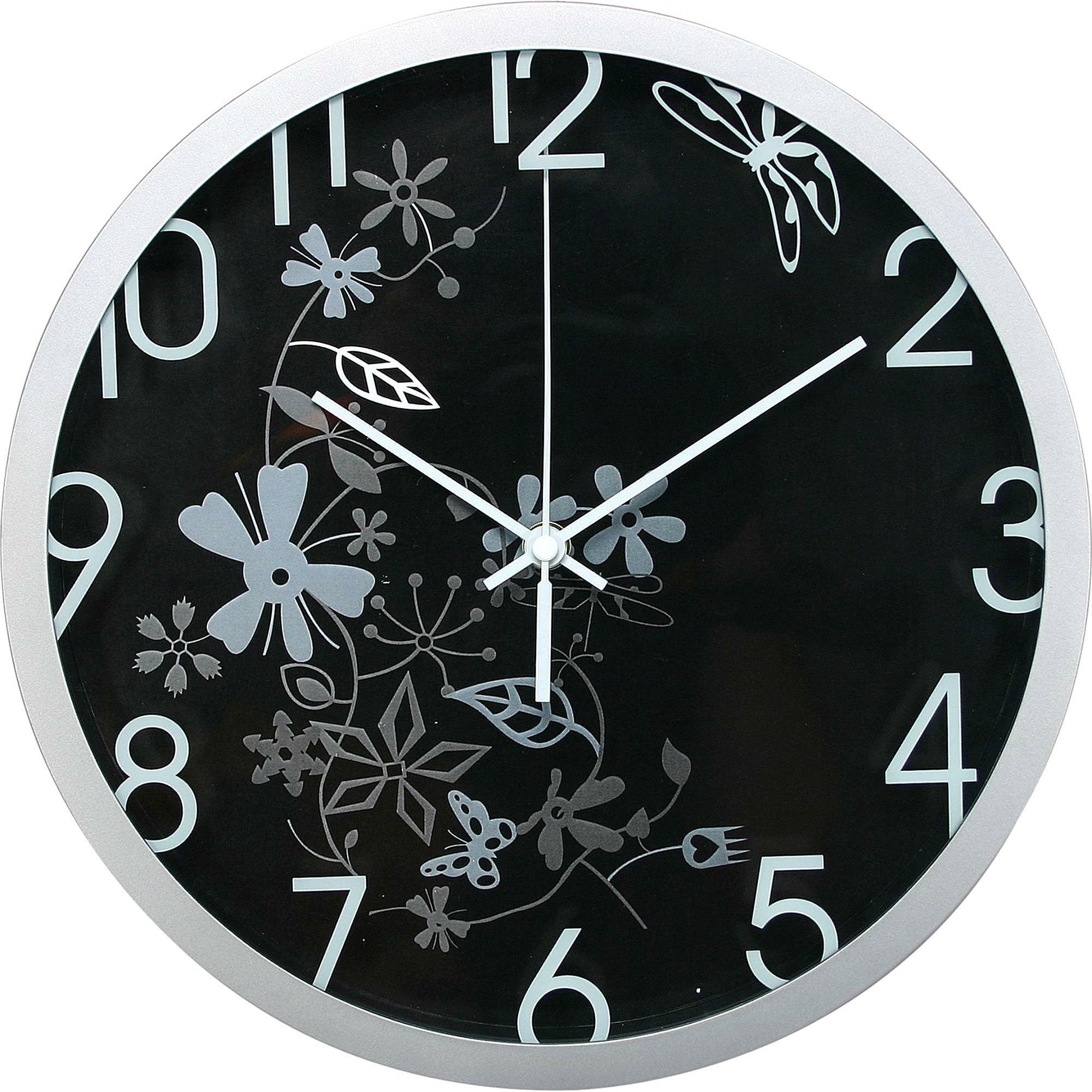 Nástěnné hodiny Spoko Classic, 30cm, černostříbrné