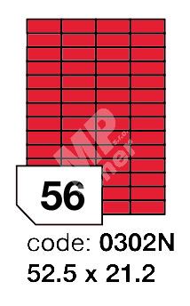 Samolepící etikety Rayfilm Office 52,5x21,2 mm 300 archů, fluo červená, R0132.0302ND 1