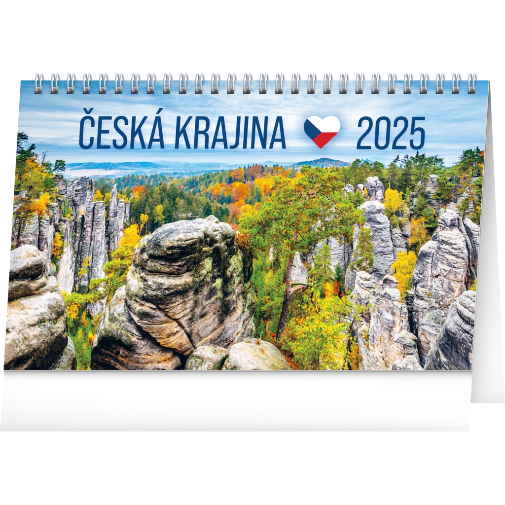 Stolní kalendář Notique Česká krajina 2025, 23,1 x 14,5 cm