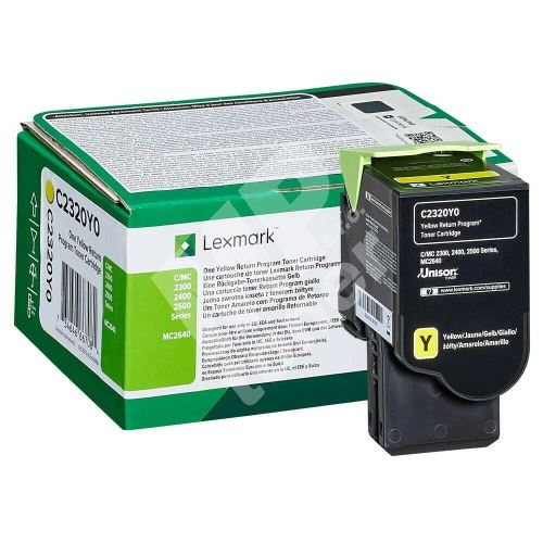 Toner Lexmark C2320Y0, yellow, originál 1