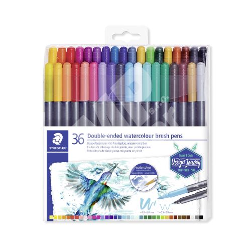 Staedtler Marsgraphic Duo, štětcové fixy 36 barev, oboustranné 1