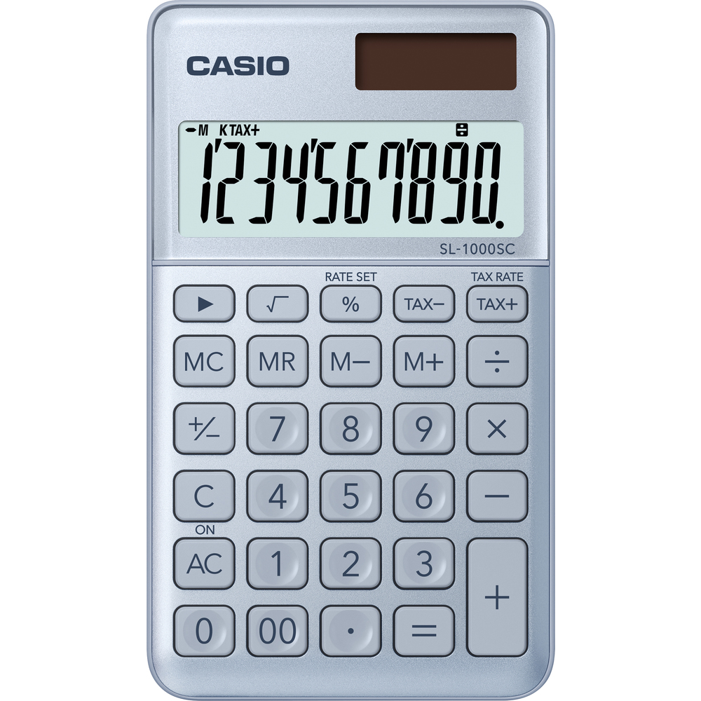 Kalkulačka Casio SL 1000 SC BU, stříbrná