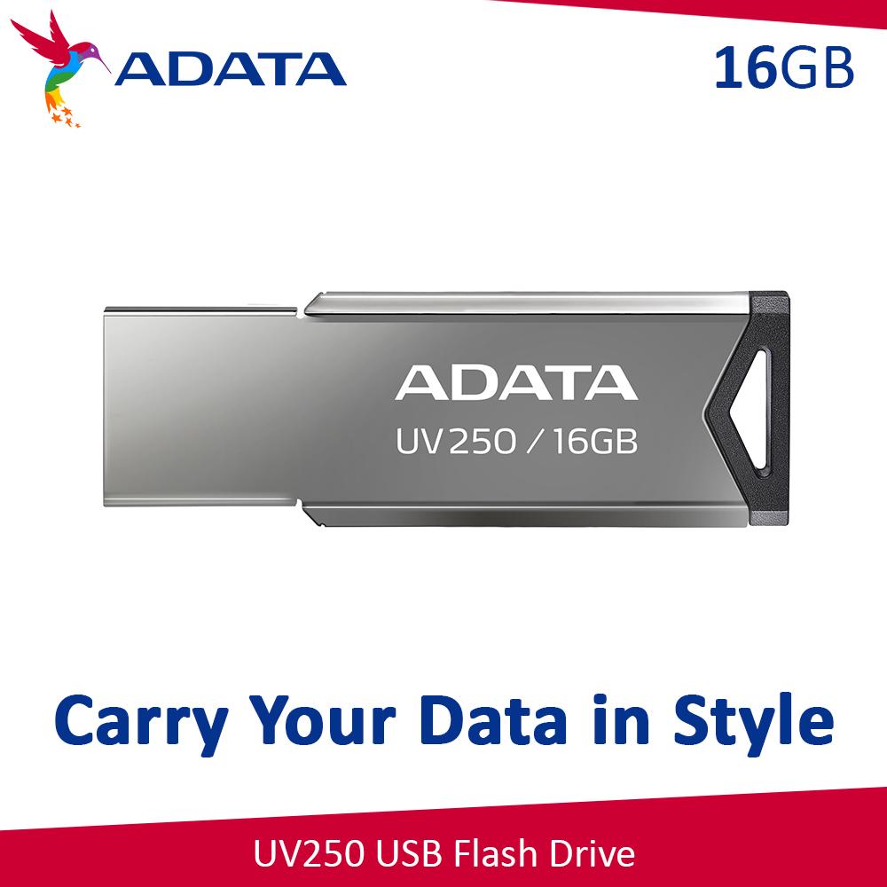 16GB ADATA UV250, USB flash disk 2.0, stříbrná