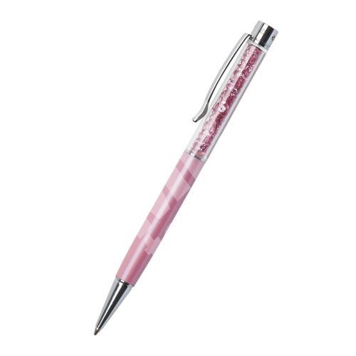 Kuličkové a dotykové pero Art Crystella, s krystaly Swarovski, růžová, 14cm 2