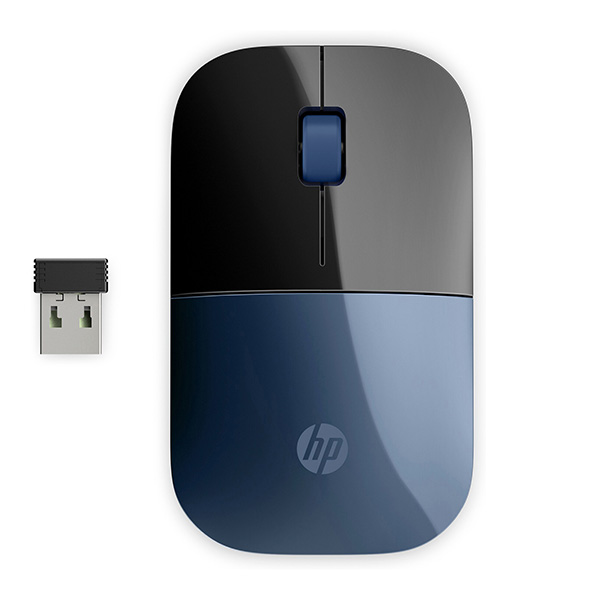 Myš HP Z3700, 1200DPI, 2.4 [GHz], optická, 3tl., bezdrátová, modrá