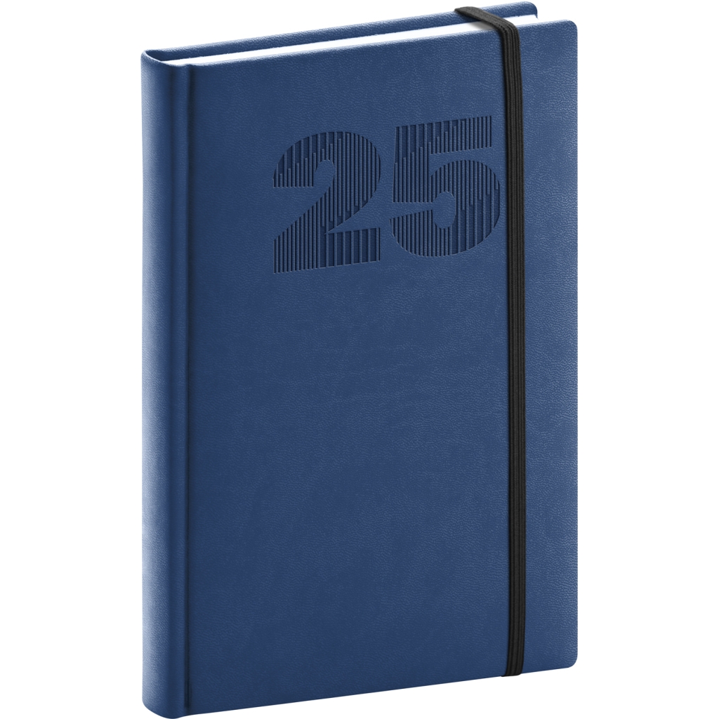 Denní diář Notique Vivella Top 2025, modrý, 15 x 21 cm