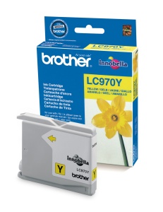 Inkoustová cartridge Brother LC-970Y, DCP-135C, 150C, žlutá, originál