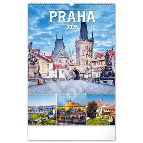 Nástěnný kalendář Notique Praha 2025, 33 x 46 cm 1