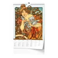 Nástěnný poznámkový kalendář A3 - Alfons Mucha 2027 3 (2)