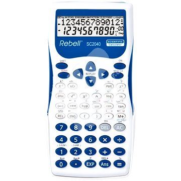Kalkulačka Rebell RE-SC2040BL BX, bílo-modrá, vědecká 1