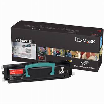 Toner Lexmark E450, černá, E450A21E, originál