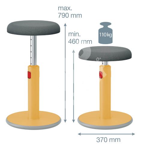 Ergonomická balanční židle Leitz Ergo Cosy, žlutá 1