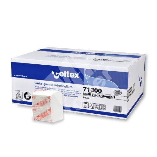 Toaletní papír CELTEX Comfort skládaný 2vrstvy bílý (71300) 1