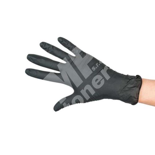Jednorázové rukavice nitril XL - černé, nepudrované, 100 ks 1
