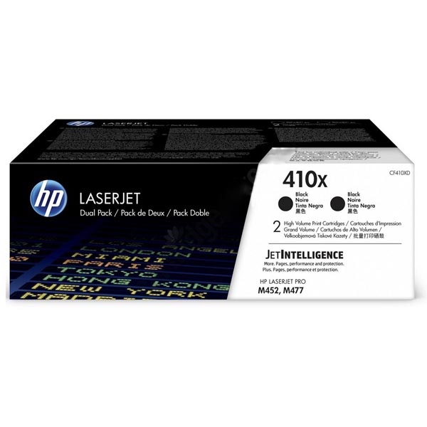 Toner HP CF410XD, LaserJet Pro M452, M377, black, 2-pack, No. 410X, originál