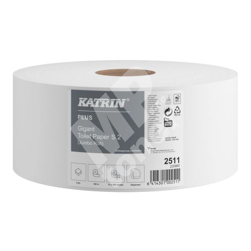 Papír toaletní Katrin Jumbo Plus Gigant S2 2511, celulóza, 12 ks v balení 1