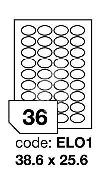 Samolepící etikety Rayfilm Office 38,6x25,6 mm 100 archů R0100.EL01A 1