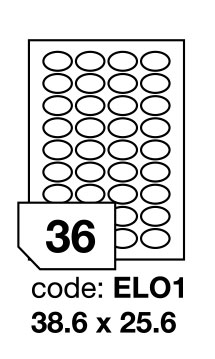 Samolepící etikety Rayfilm Office 38,6x25,6 mm 100 archů R0100.EL01A (min. odběr 3 balení)