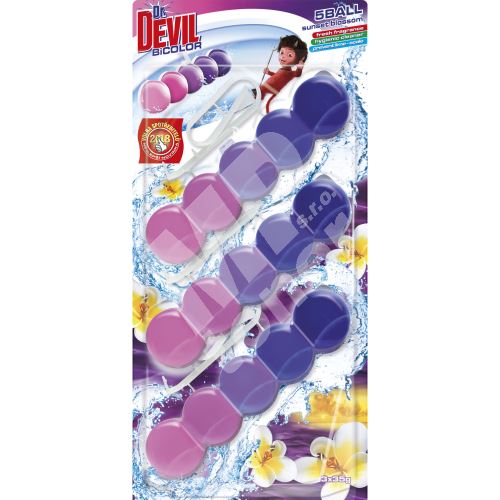 Dr. Devil WC Bicolor 5ball sunset blossom závěsný WC blok, 3× 35 g 1