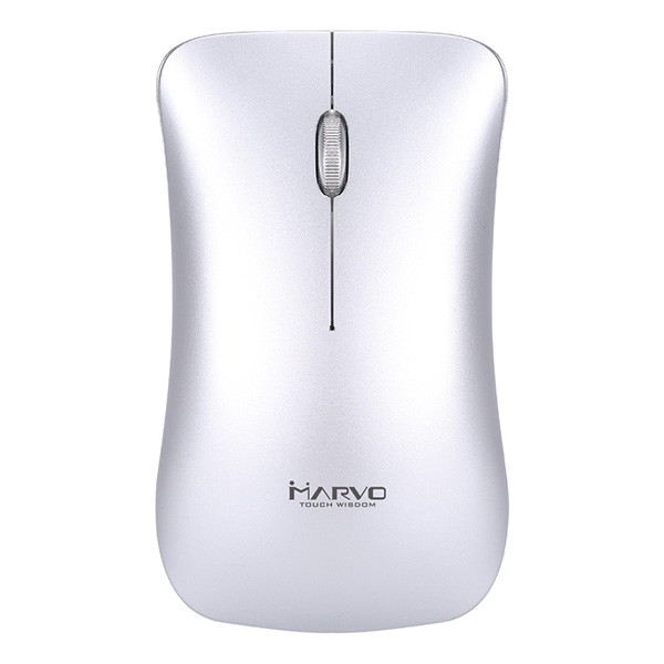 Myš Marvo DWM102SL, 1600DPI, 2.4 [GHz], optika, 3tl., bezdrátová, stříbrná