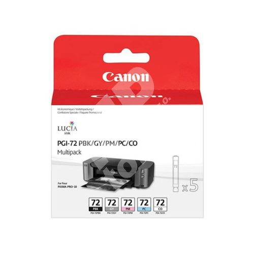 Cartridge Canon PGI-72PBK/GY/PM/PC/CO, sada, originál 1