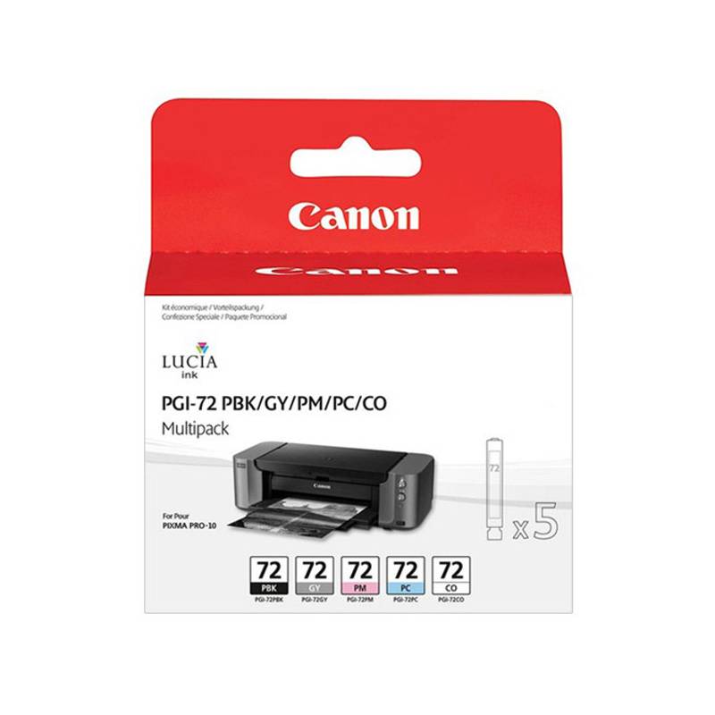 Inkoustová cartridge Canon PGI-72PBK/GY/PM/PC/CO, Pixma PRO-10, sada, originál