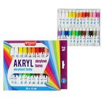Barvy akrylové Luma sada 24 barev, 12ml Barvy akrylové Luma sada 24 barev, 12ml