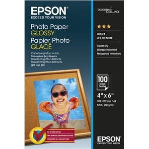 Epson Photo Paper C13S042548, lesklý, bílý, 10x15cm, 4x6, 200 g/m2, 100 ks, ink