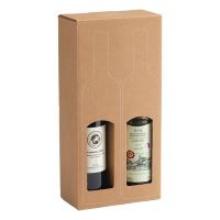 Krabice na víno na 2 láhve, 178×89×360 mm, kraft Krabice na víno na 2 láhve, 178×89×360 mm, kraft