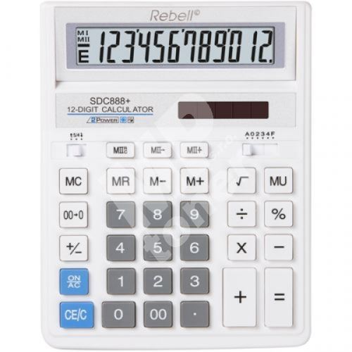 Kalkulačka Rebell SDC 888+ bílý 1
