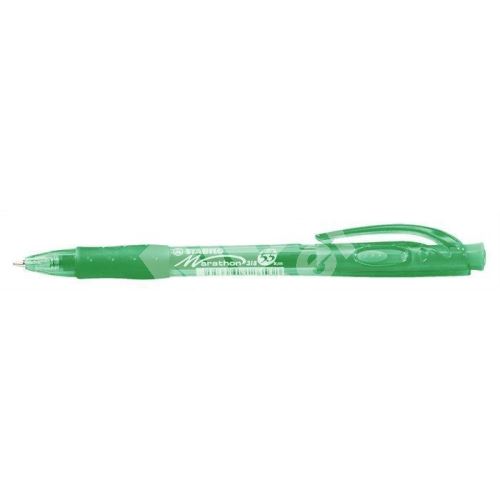 Kuličkové pero Stabilo Marathon, 0,4mm, stiskací mechanismus, zelené 1