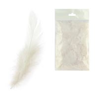 Peří barevné Luma, bílé, 10g