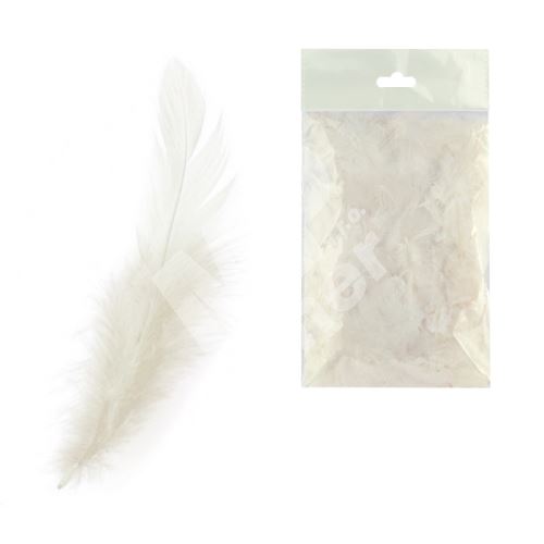 Peří barevné Luma, bílé, 10g 1