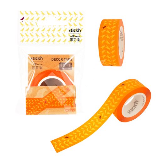 Samolepící dekorativní páska Stick n in Blooom oranžová, 16 mm x 10 m 1